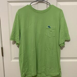 Tommy Bahama Light Green Medium Relaxed Fit Front Pocket T-shirt